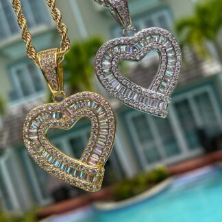 Lavish Icy Heart Necklace.