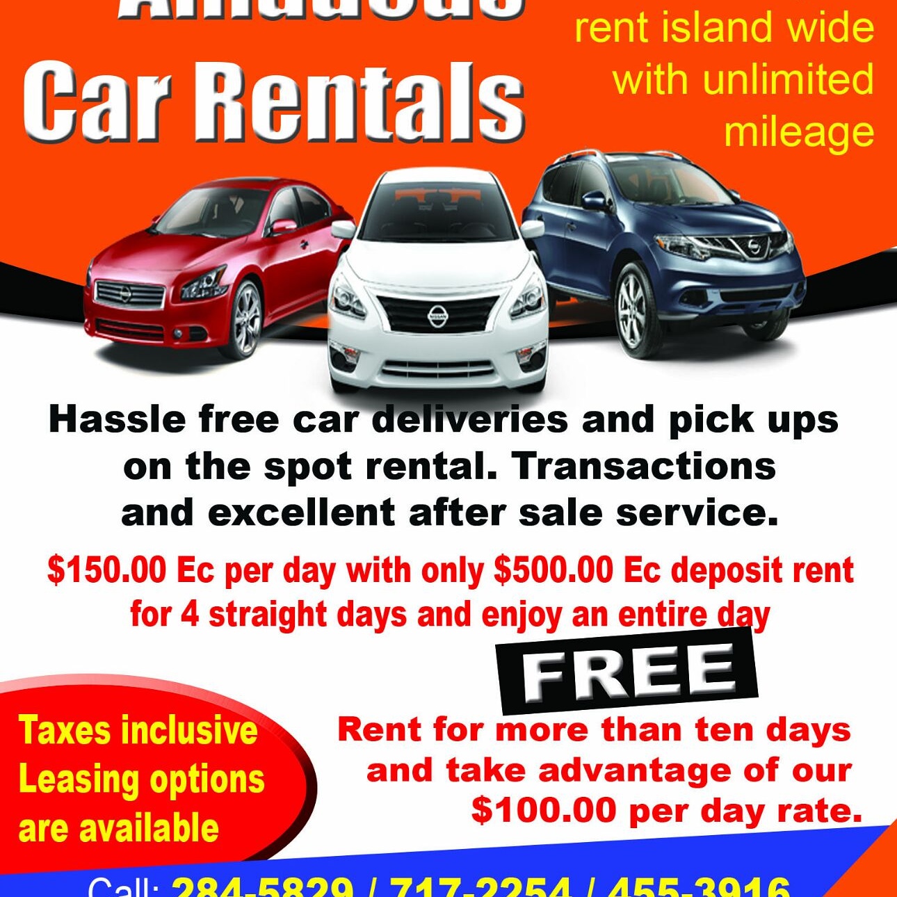 Amadeus Car Rentals 📞 Contact us St Lucia Business Online